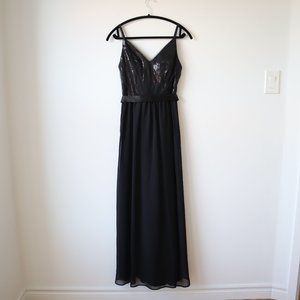 White by Vera Wang Formal/Bridesmaid Black Dress, Size 2